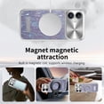 thumbnail image 6 of Case For Apple iPhone 17 6.3-inch, Compatible with MagSafe Water Ripple Electroplated Frame ShockProof Protective Car Mounted Magnetic Case,Pink,For iPhone 17, 6 of 6