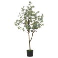 thumbnail image 2 of Artificial Eucalyptus Tree with Pot, 4/5/6FT Tall Fake Eucalyptus Plant for Indoor Outdoor, Faux Eucalyptus Tree with Lifelike Trunk and Realistic Silk Leaves for Home Office Living Room Floor Decor, 2 of 7