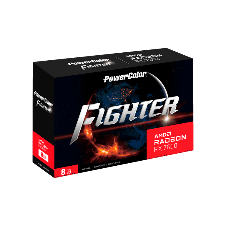 ★PowerColor AMD Radeon RX 7600搭載 PowerColor AMD Radeon RX 7600 Fighter Dual Fan 8GB GDDR6