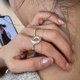 thumbnail image 2 of Anillos huecos simples de Plata de Ley 925 para mujer, moda geométrica, Smiple abierto hecho a mano, regalo de joyas de fiesta para alergias, 2 of 2