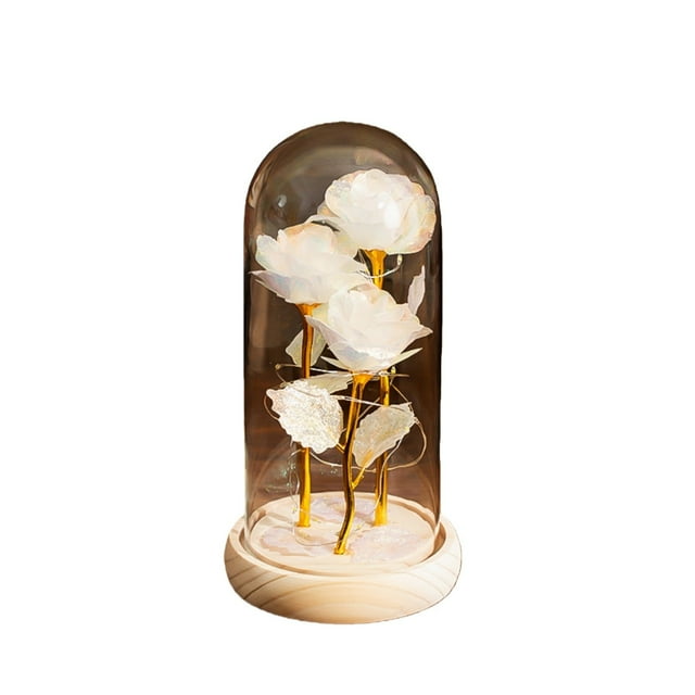 TIELUTT Preserved Rose Night Light A Valentine's Day Rose Suitable for Anniversaries Day Birthdays Ornament Christmas Ornament Third Christmas Ornament Drummer Ornament Snowflake Ornament