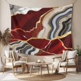 thumbnail image 2 of Red Marble Tapestry for Bedroom Wall Hanging Tapestry, Grey Gold Texture Vintage Farmhouse Art Ceiling Backdrop Tapestries Poster Blanket Wall Decor for Teens Room Living Room Dorm 59" x 79", 2 of 8