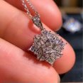thumbnail image 5 of EOEMY Women Romantic Gift 925 Silver Necklace Pendant Cubic Zircon Anniversary Jewelry, 5 of 7