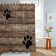 thumbnail image 2 of Bathroom Shower Curtain Farmhouse Dog Paws Waterproof Shower Curtains with Hooks, Animal Claws Vintage Wood Board Bath Curtains Bathtub Curtain Home Decor 60x72in, 2 of 9