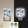 thumbnail image 2 of Yayeee LED Plug in Night Light for The Home with Auto Dusk to Dawn Light Sensors, 2 Pack, Dark Blue Hand Drawn Sailboats, 2 of 6