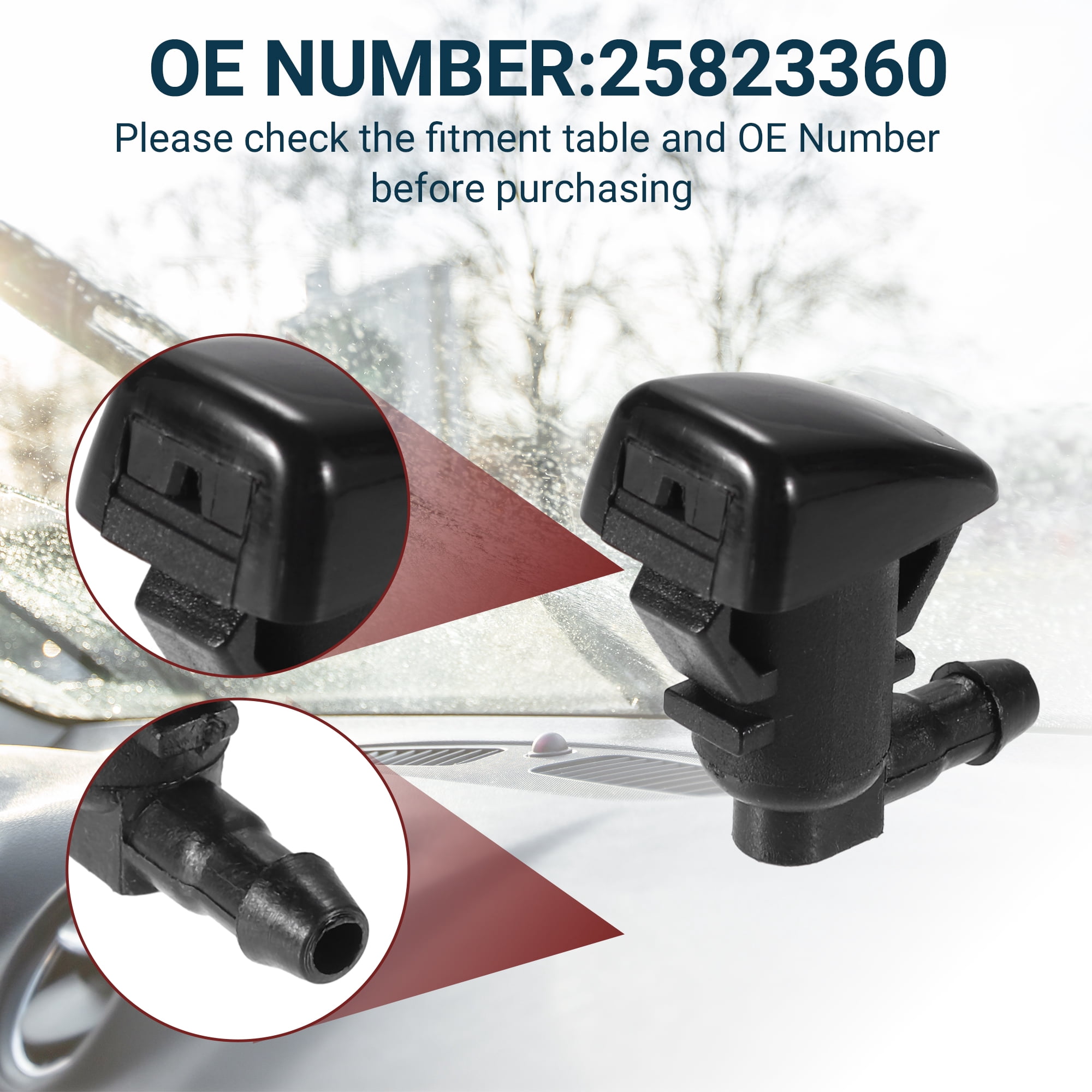 Unique Bargains Windshield Washer Nozzle for Chevrolet Traverse Durable