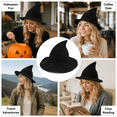 thumbnail image 3 of J.CARP Women’s Knitted Witch Hat - Black Cozy Pointed Hat for Halloween, Fall Festivals, Costume Parties & Everyday Autumn Wear (Black), 3 of 6
