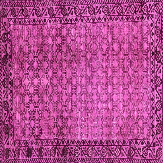 Ahgly Company Indoor Square Southwestern Pink Country Area Rugs, 6' Square
