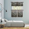 thumbnail image 6 of Misty Forest Kitchen Curtains Valances and Tiers Set of 3 Wooden Window Forest Mountain Retro Tree Tier Curtains and Valance with Rod Pocket for Small Windows, 27.5"x24", 6 of 9