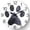 White, variant on Dog Paw Wall Clock Battery Operated 12 Inch Silent Footprint Wall Clock for Living Room Bedroom Office Decor