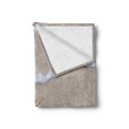 thumbnail image 2 of Saying Soft Flannel Fleece Throw Blanket, Positive Message Written on a Sandy Beach Summer Vacation Seaside Picture, Cozy Plush for Indoor and Outdoor Use, 50" x 60", Pale Taupe White, by Ambesonne, 2 of 6