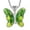 Green, variant on Green Dainty Butterfly Necklace for Women Murano Style Millefiori Glass Cute Aesthetic Beach Jewelry Friendship Women for Friend Mom 24" Birthday Christmas Gifts