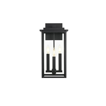 Elegant Lighting Kaysen 9 inch Outdoor Wall Sconce in Black