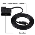 thumbnail image 2 of 180cm Car OBDII OBD2 EOBD 16pin Diagnostic Extension Adapter to Mini USB Cable, 2 of 4