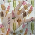 thumbnail image 3 of Ice Cream Tulle Curtains with Rod Pocket, Watercolor Pattern with Different Products Choc Ice Freshness Enjoyment, Sheer Drape for Wedding Party 2 Panels, 7 Sizes, Multicolor, by Ambesonne, 3 of 3