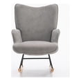 thumbnail image 3 of Contemporary Modern Style Rocking Chair-Fabric Accent Chair-Gray, 3 of 12