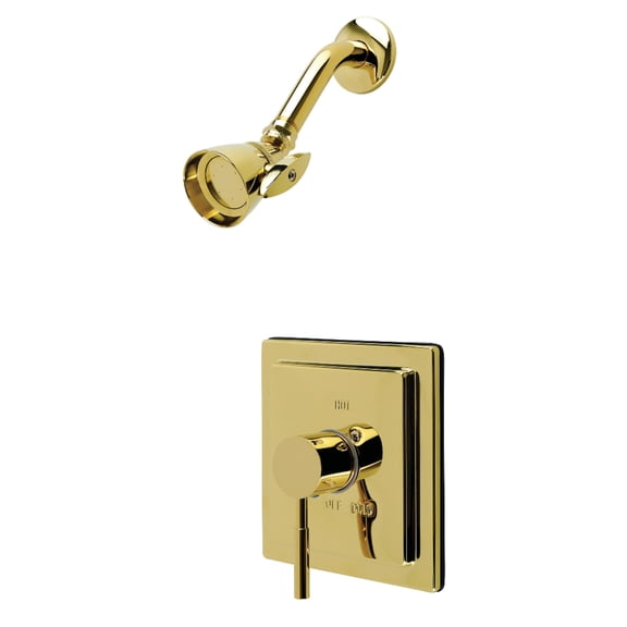 Kingston Brass KB8652DLSO Concord Single-Handle Pressure Balanced Shower Faucet, Polished Brass