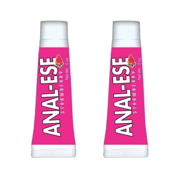 Nasstoys Anal-ESE Flavored Desensitizing Anal Gel, Strawberry - 2 Pack .5oz