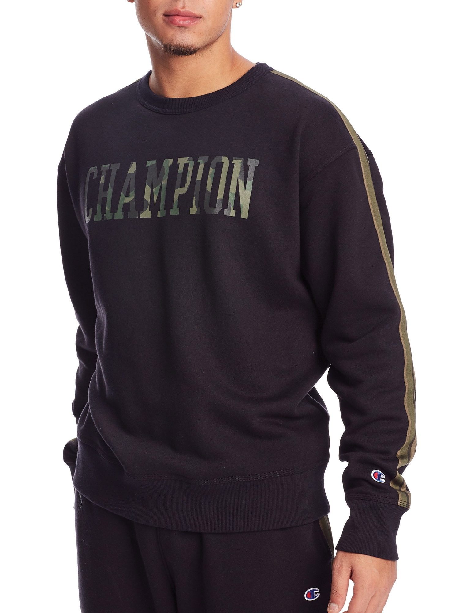 Champion Mens Seasonal Tape Sweatshirt Homme