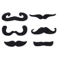 thumbnail image 1 of 6 bigotes falsos para fiesta de disfraces de Halloween, divertidos bigotes falsos (negros), 1 of 7