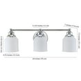 thumbnail image 6 of JONATHAN Y Lydia 24" 3-Light Iron/Frosted Glass Farmhouse Cottage LED Vanity Light, Chrome, 6 of 7
