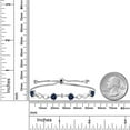 thumbnail image 6 of Gem Stone King 2.47 Ct Round Blue Sapphire White Diamond 925 Sterling Silver Keren Hanan Women Adjustable Infinity Tennis Link Bracelet, 6 of 6