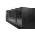 thumbnail image 3 of Ergode78" Contemporary TV Stand in an Ebony Oak Finish, Media Console for Flat Screen and Audio Video Installations Featuring Contoured Edge Detail with a Gold Epoxy finished Steel Base and Levelers, 3 of 5