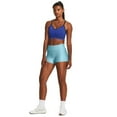 thumbnail image 2 of Under Armour Womens HeatGear Armour Mid Rise Shorty, 490 Blizzard / / White, X-Small, 2 of 5