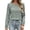 Green, variant on Womens Cozy Loose Fit Long Sleeve Top For With Color Knit Trim - Casual Autumn Winter Top For Everyday Wear Scrub Jacket, Size XXL