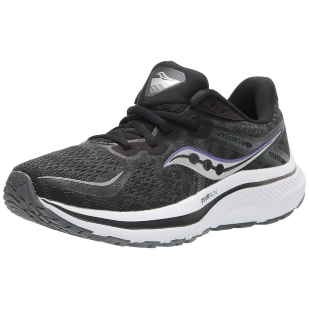 Saucony Women s Omni 20 Running Shoe Black White 11 Wide Walmart