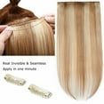 thumbnail image 3 of Benehair Clip In 100% Remy Real Hair Extensions Thick One Piece Hair Weft 3/4 Full Head Straight Highlight Blonde, 3 of 11