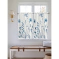 thumbnail image 2 of Blue Spring Floral Bathroom Window Curtain, Summer Flowers Botanical Elegant Light Filtering Coffee Kitchen Curtains, Bedroom Living Room Curtains 2 Panel 84"x45", 2 of 6