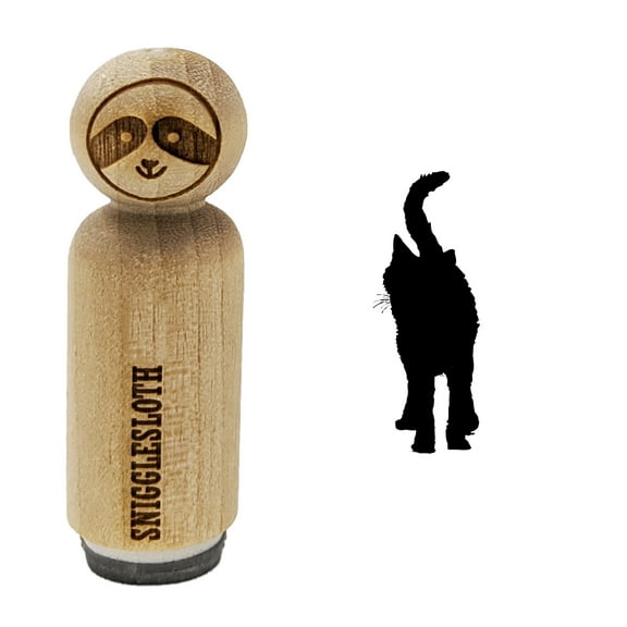 Cat Walking Solid Rubber Stamp for Scrapbooking Crafting Stamping - Mini 1/2 Inch