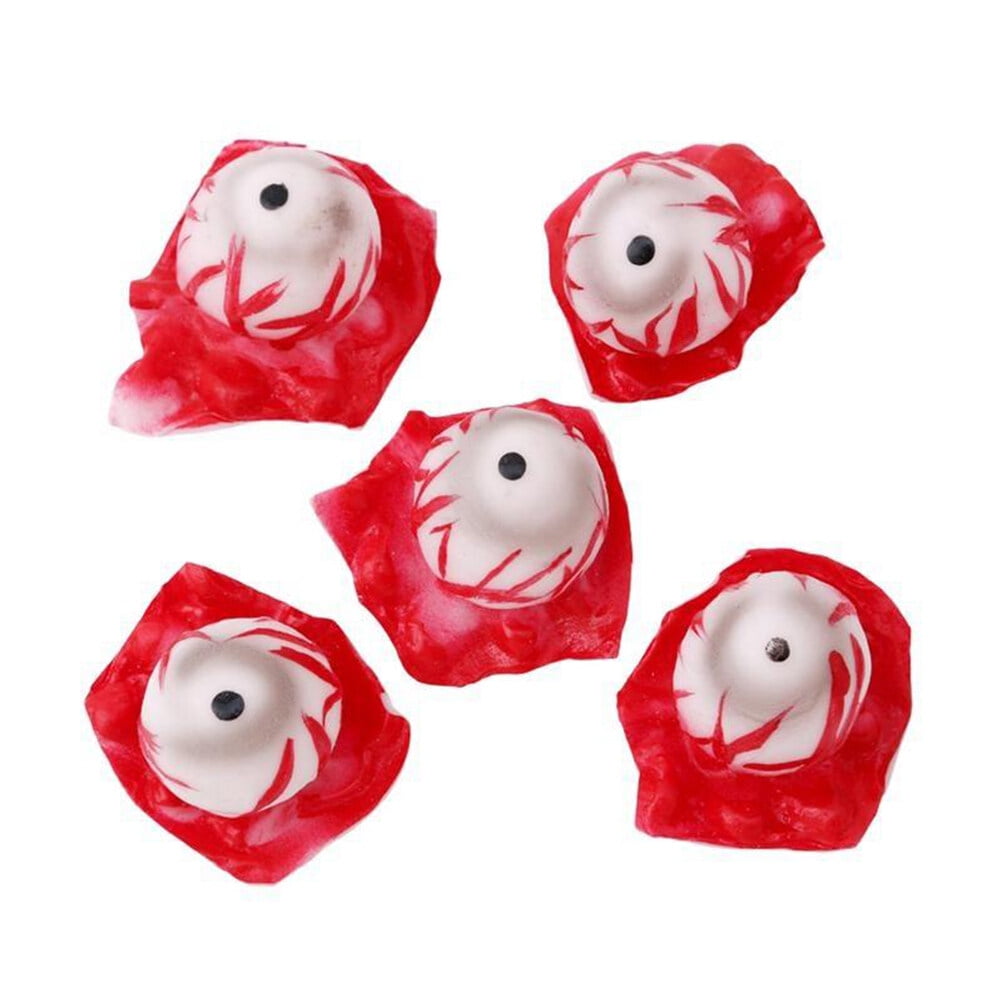 5Pcs Halloween Prop Bloody Scary Fake Organ Human Eyeballs Body Parts ...