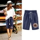 thumbnail image 3 of Pantalones Cortos Casuales Impresos de la Cintura Elástica con Bolsillos, Pantalones Casuales para Todo el Uso Diario de la Temporada, 3 of 3