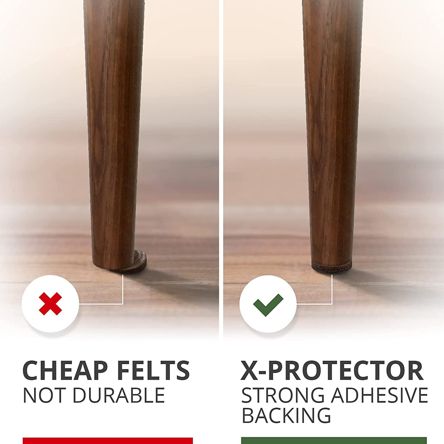 Premium Wood Floor Protector Pack Furniture Mover Pads 133 piece Felt Feet 