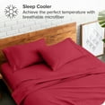 thumbnail image 3 of Bare Home Pillowcase Set - Premium 1800 Collection - Double Brushed - Ultra Soft - King Size, Red, 2 Count, 3 of 7