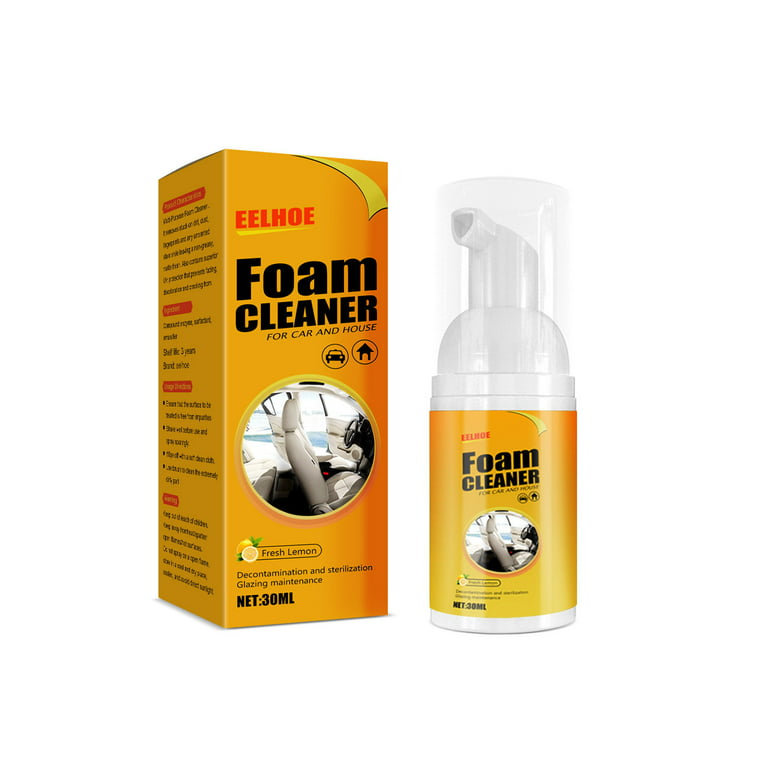Foam Cleaner for Car, Multi-Purpose Household Cleaner, Lemon Flavor Foam Cleaner, for Car Interior, House, Kitchen Multi-Purpose High Effective Foam