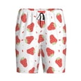 thumbnail image 3 of Yiaed Hand Drawn Strawberry for Men's Soft Sleep Pajama Short Lounging Pajama Shorts-Small, 3 of 8
