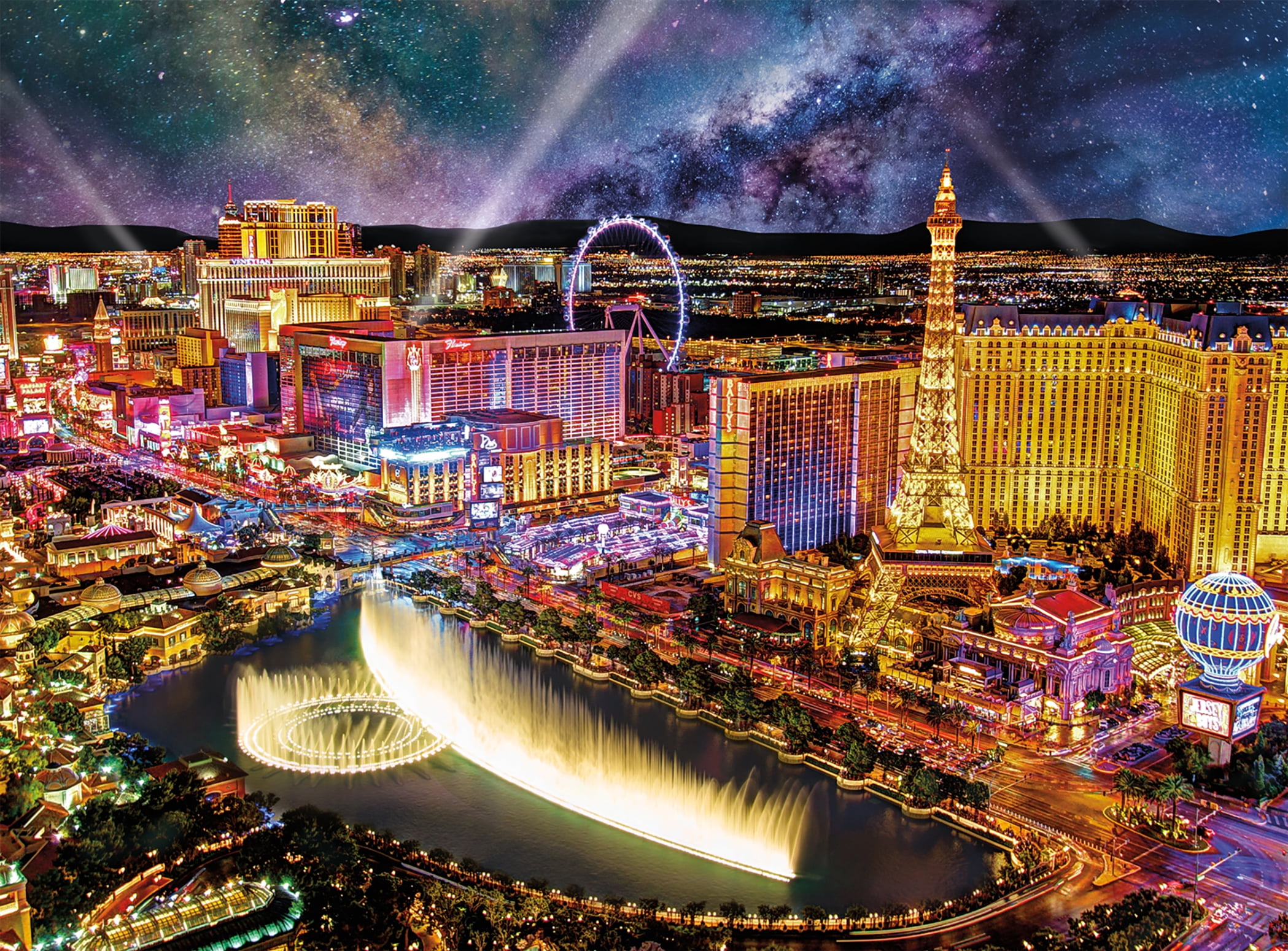 Buffalo Games Photography Las Vegas Night 1000 Pieces Jigsaw Puzzle