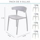 thumbnail image 2 of Set 4 Sillas Comedor Apilables Plástico Interior Exterior Gris Eke, 2 of 9
