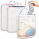 thumbnail image 1 of HAYAN3Pcs Hanging Laundry Bags for Socks with S Hooks, 3 Color Mesh Laundry Bags for Washing Machine, 1 of 1