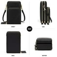 thumbnail image 3 of Bolso bandolera pequeño con cremallera para teléfono móvil, minibolso de hombro, billetera para teléfono inteligente con tarjeta de crédito Solts, 3 of 5