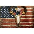thumbnail image 2 of Grey, Jace 18x13 White Modern Wood Framed Museum Art Print Titled - American Floral Bull, 2 of 4