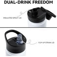 thumbnail image 5 of 24 oz Insulated Water Bottle Bulk 8 Pack, Stainless Steel Sports Water Bottles with Straw Lid & Wide Mouth Lids, Double Walled Vacuum, Leak Proof, 5 of 8