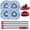 Blue, variant on Spin Mop Head Replacement Handle Compatible with O Cedar EasyWring 1-Tank System, 4 Mop Replace Heads, 1 Mop Handle, 1 Base and 1 Scrub Brush Combo Set