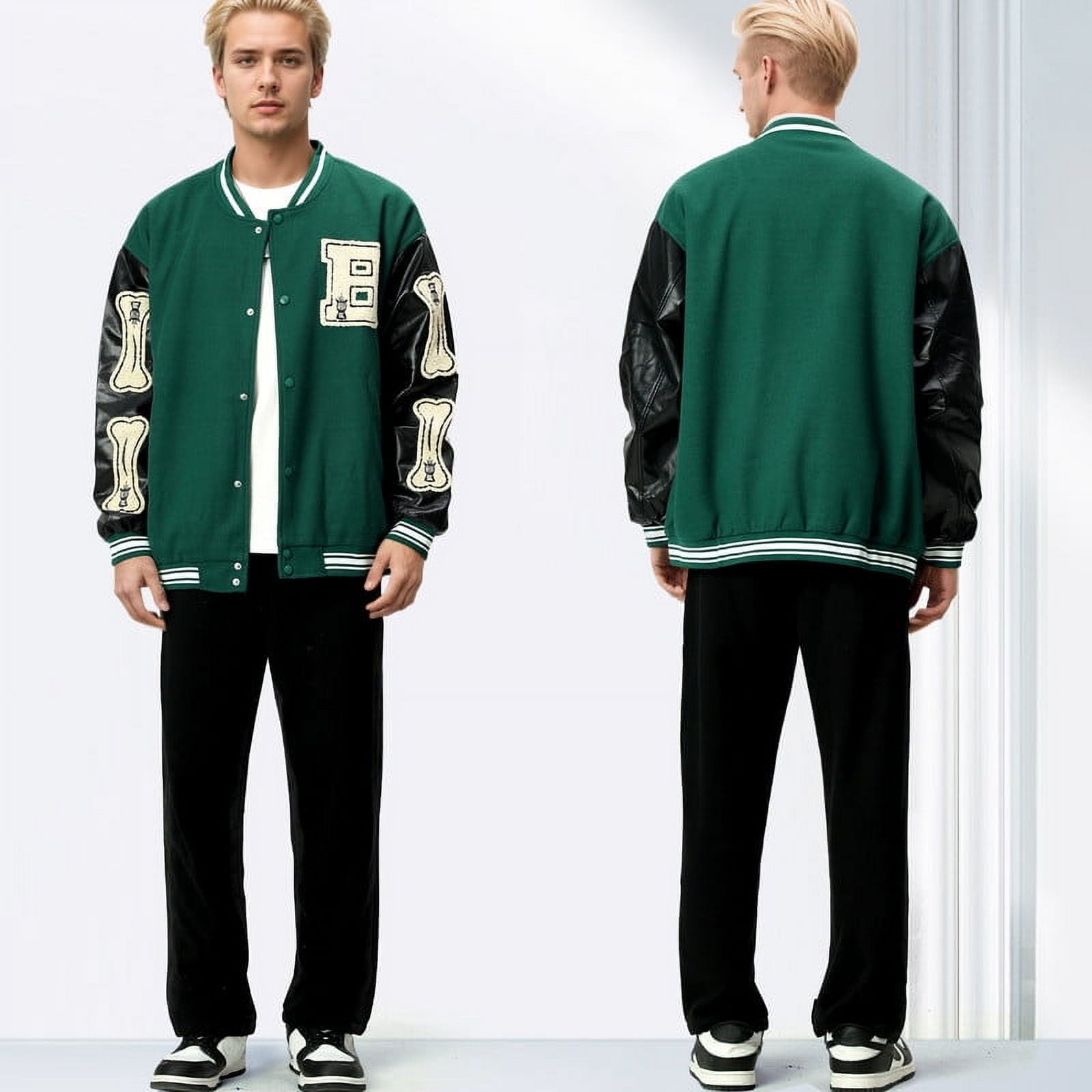24FW●MLB●SPORTIVE VARSITY WOVEN SWEATSHIRT 男女兼用 人気 J. America Varsity Fleece Colorblocked Hooded Sweatshirt XS