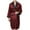 Wine, variant on Odeerbi Men Robes Sleepwear Solid 2025 Casual Long Sleeves Lace-up Colorblock Home Pocket Long Pajama Robe Shorts Wine