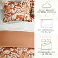 thumbnail image 3 of Noble Linens Clay Boho Flower Reversible 3-Piece Duvet Cover Set, King/Cal King, 3 of 11