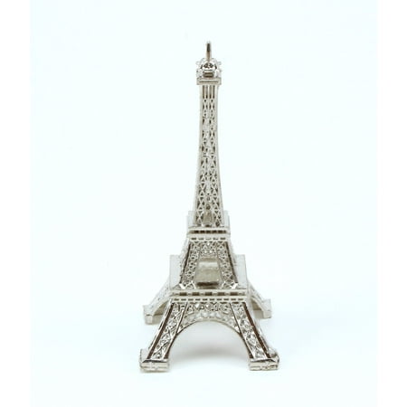 Coral Replicas - Mini 3 inch Silver Eiffel Tower Figurine Statue Replica Souvenir Statue 1 Piece
